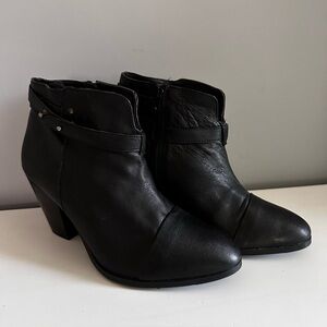 Addition Elle Women’s Side Zip Black Heel Ankle Boots 12W